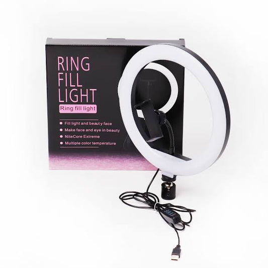 Ring Light 26 cm with Phone Holder, LED Selfie RingLight for iPhone with Remote, Circle Light for Tiktok/YouTube/Photography/Makeup/Live Stream